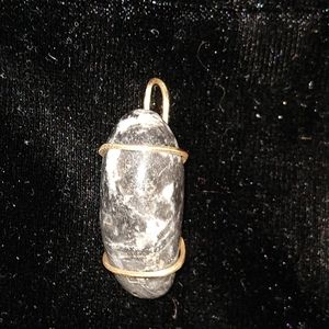 Gray and Gold Necklace Pendant